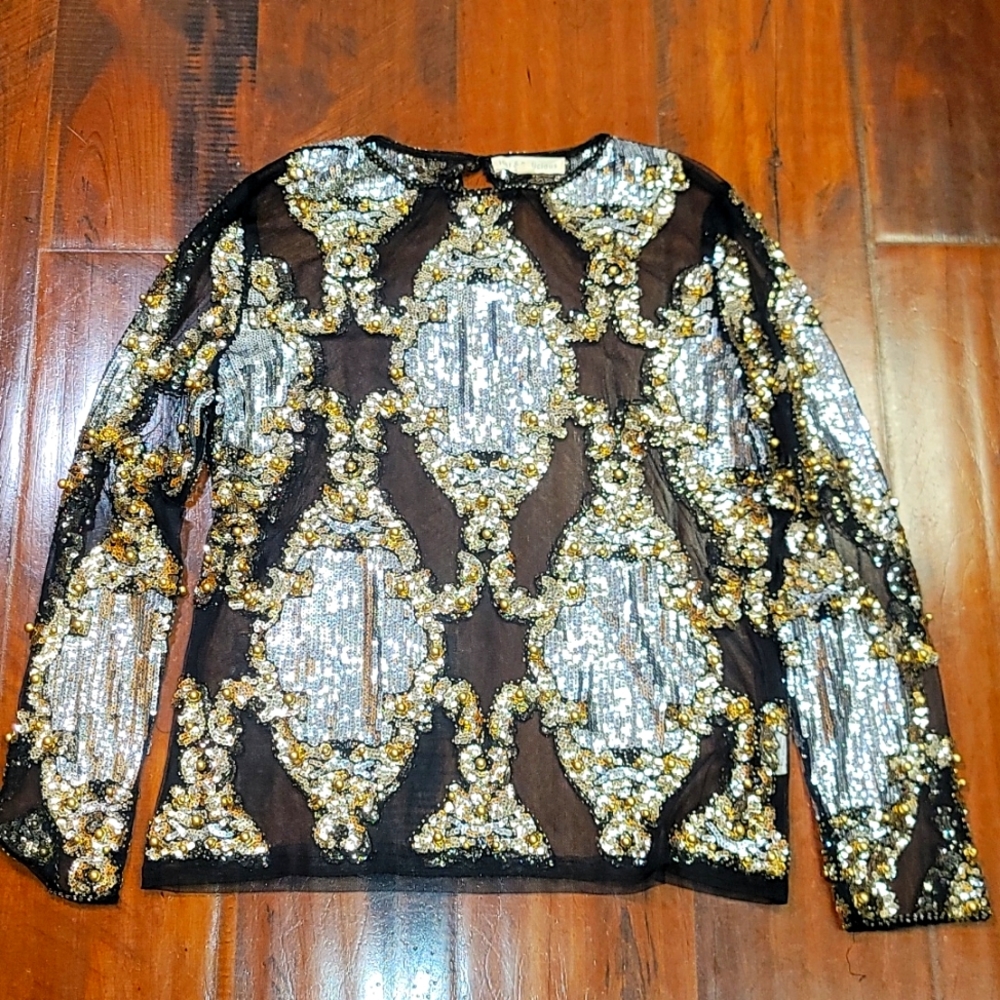 Sequin Mesh Top